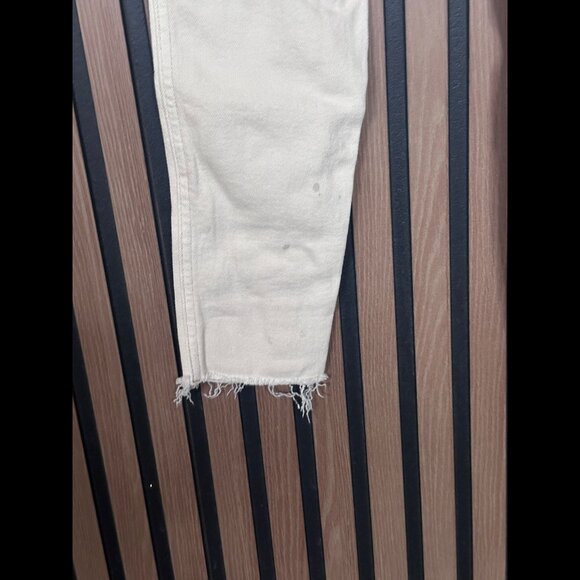 Free People Jeans 26 Womens Ivory Skinny Ankle Frayed Hem High Rise - Picture 7 of 10